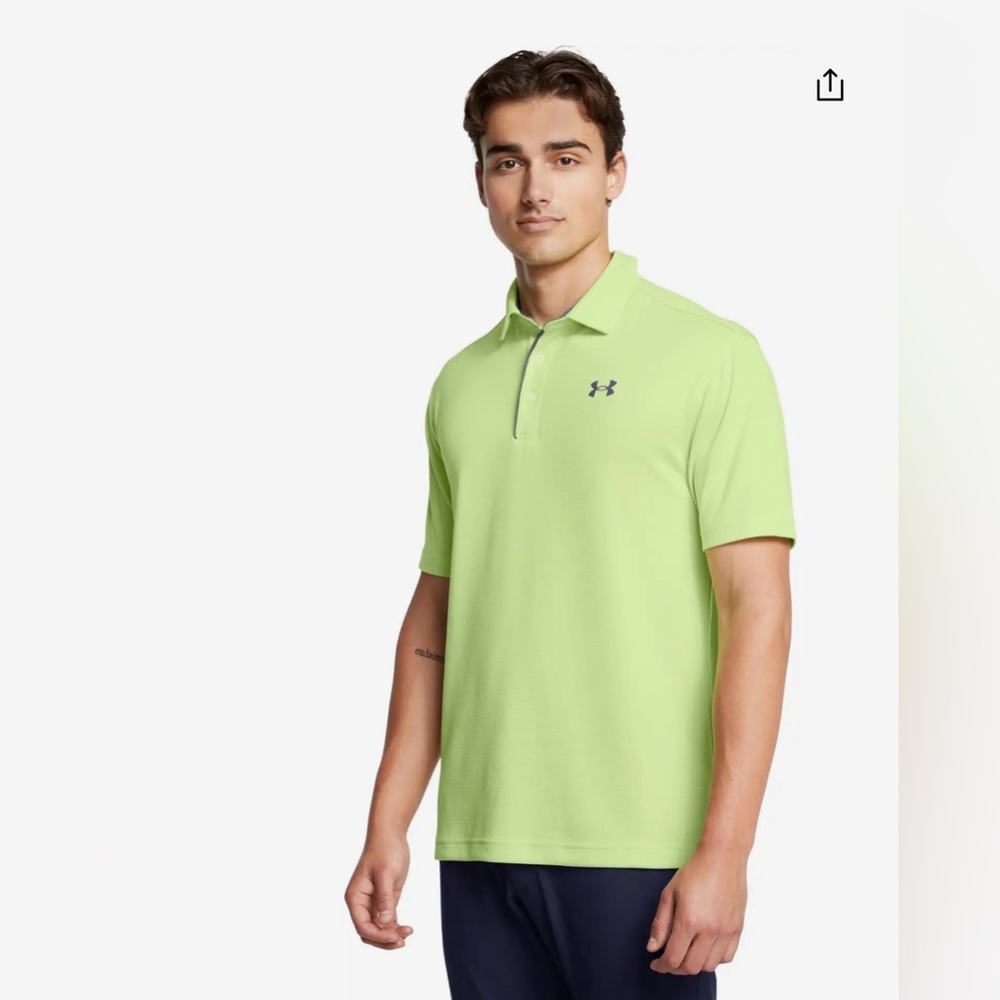 Under Armour Men's Green Polo Loose Shirt Golf Breathable Lightweight Size XL